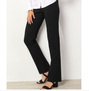 Soft Surroundings Black Boot Cut Pull On Pants